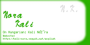 nora kali business card